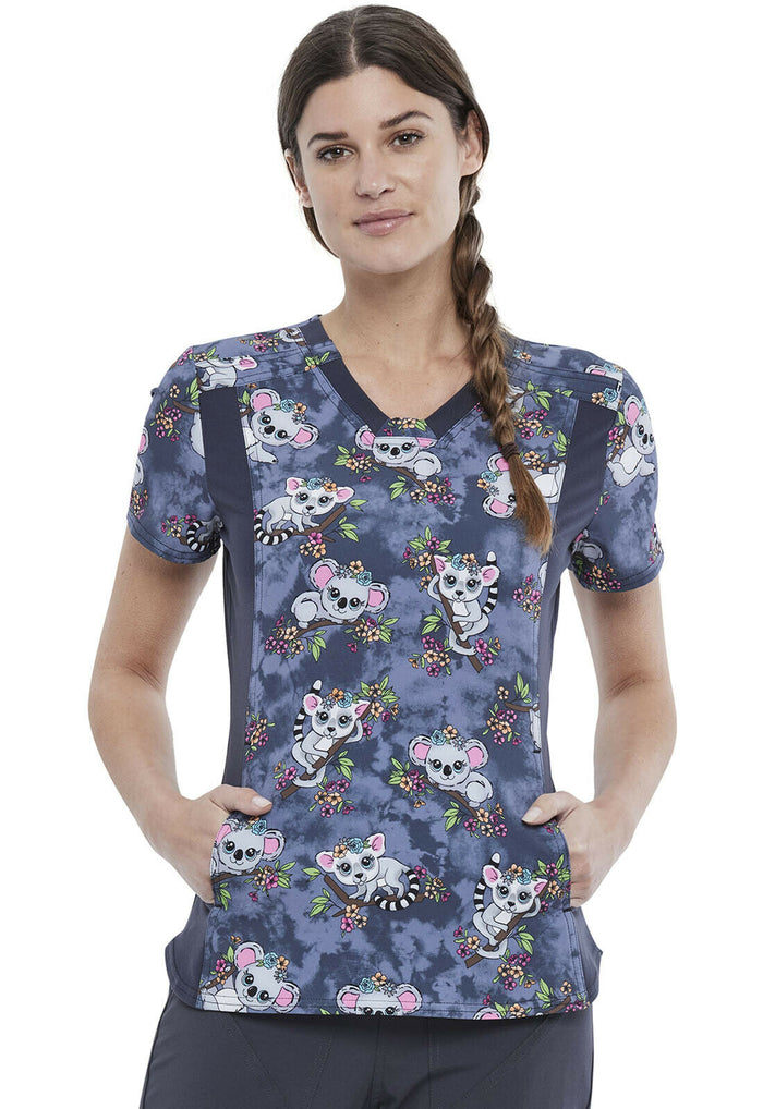 Cherokee Prints V-Neck Top (Koala)