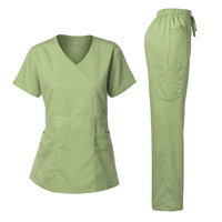 DAGACCI OFFICIAL Natural Stretch Women's Y-Neck Scrub Sets [NS2102]