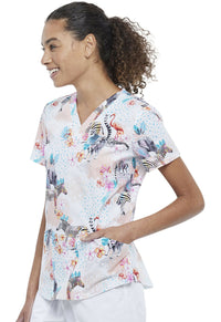 Cherokee Prints V-Neck Top (Safari)