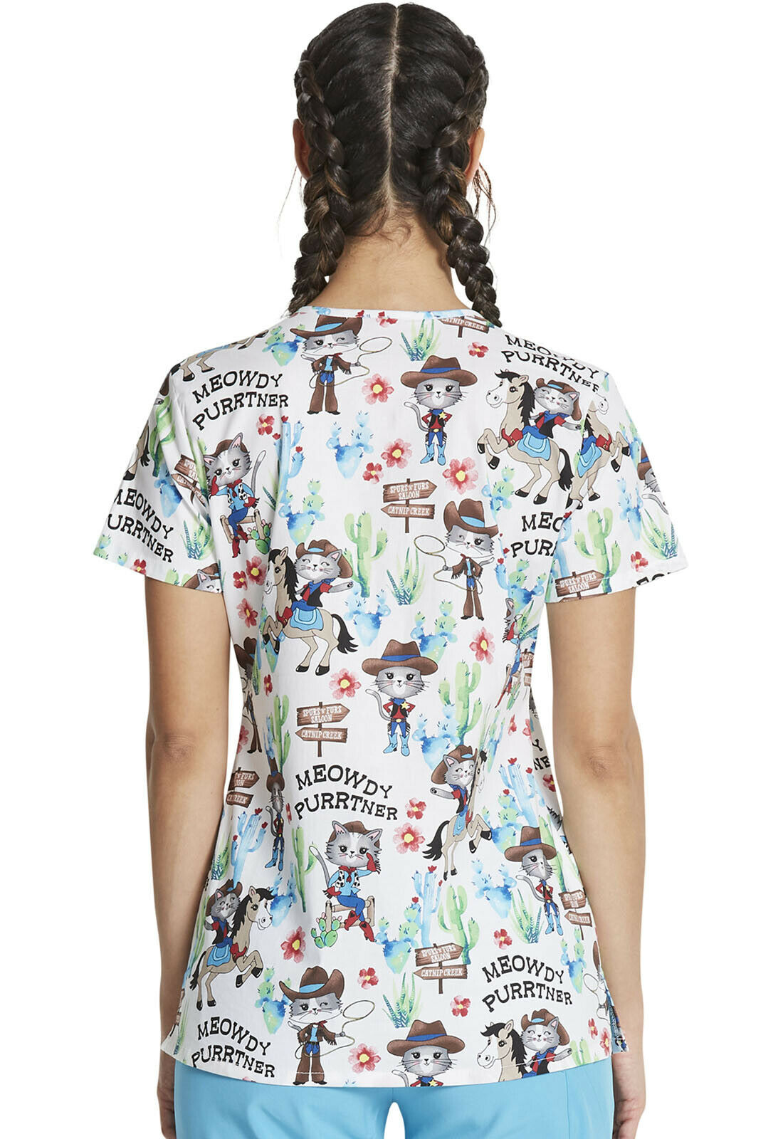 Dickies Prints V-Neck Top MEOWDY