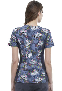 Cherokee Prints V-Neck Top (Koala)