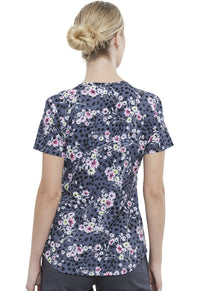 Cherokee Prints V-Neck Top (Cheetah)