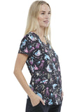 Cherokee Prints V-Neck Top (Sea)
