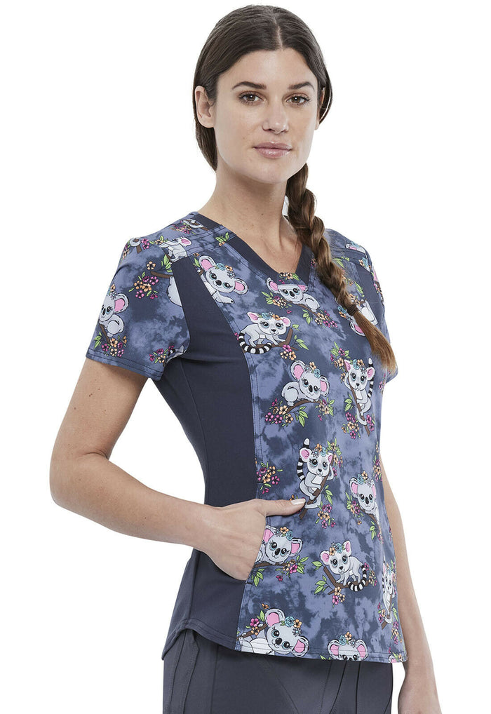 Cherokee Prints V-Neck Top (Koala)