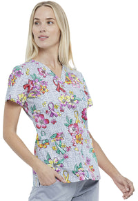 Cherokee Prints V-Neck Top (Flowers)