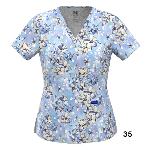 4-WAY STRETCH PRINT TOP (35)