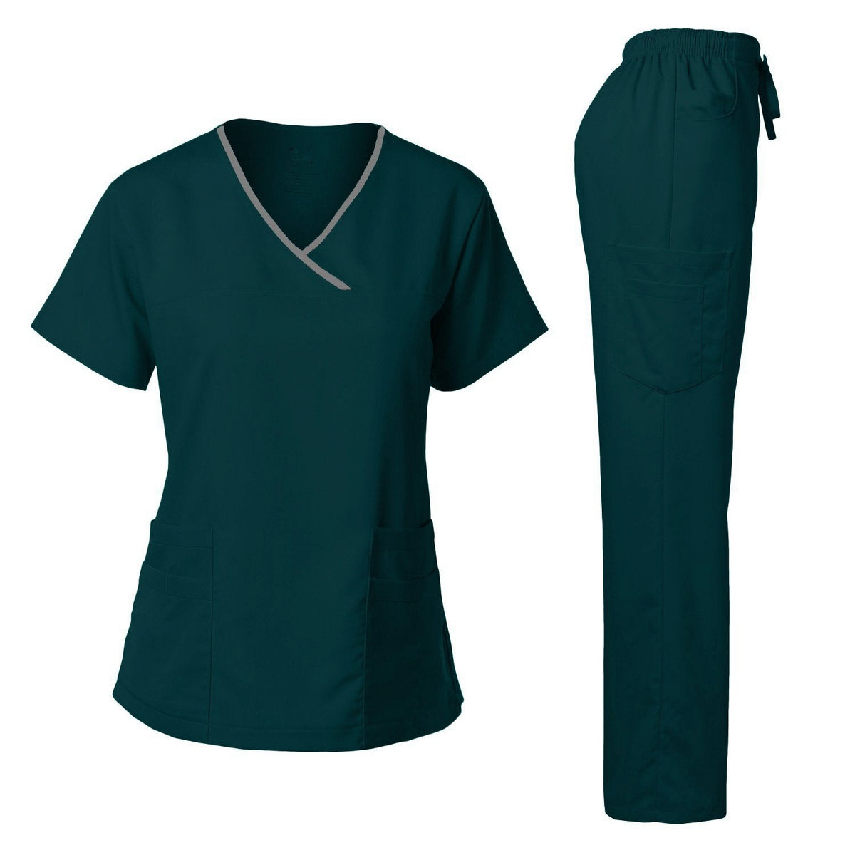 NATURAL STRETCH V-NECK SET (NEW COLOR)