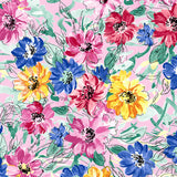 Cherokee Prints Mock Wrap Neck Top (Watercolor)