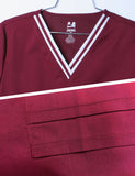 NATURAL STRETCH CONTRAST V-NECK SET
