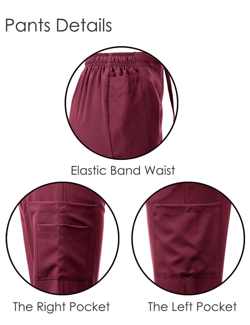 DAGACCI OFFICIAL 4-Way Stretch Y-Neck Medical Scrub Sets [FS2103]