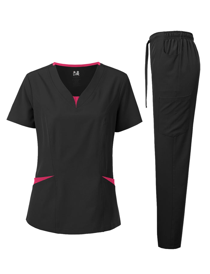 4-WAY STRETCH TWO TONE MEDICAL UNIFORM SET