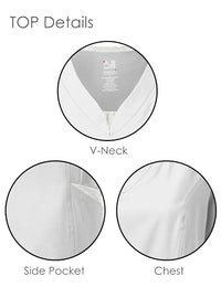 DAGACCI OFFICIAL 4-Way Stretch Split V-Neck Scrub Sets [FS2204]