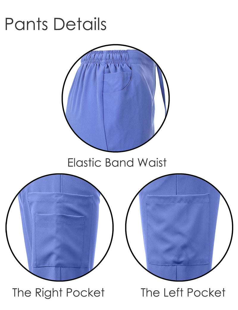 DAGACCI OFFICIAL 4-Way Stretch Split V-Neck Scrub Sets [FS2204]