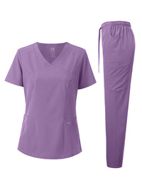 DAGACCI OFFICIAL 4-Way Stretch Y-Neck Medical Scrub Sets [FS2300]