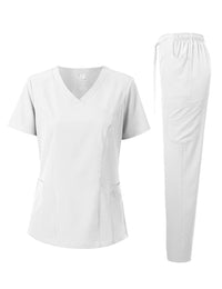 DAGACCI OFFICIAL 4-Way Stretch Y-Neck Medical Scrub Sets [FS2300]