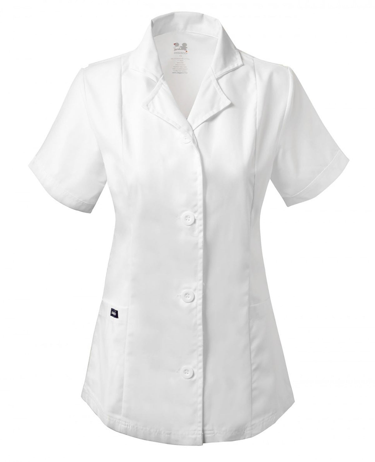 WOMEN'S SHORT SLEEVE LAB COAT