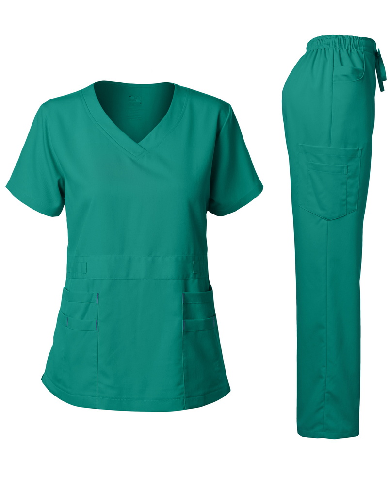 DAGACCI OFFICIAL Natural Stretch Women's V-Neck Scrub Sets [NS2100]