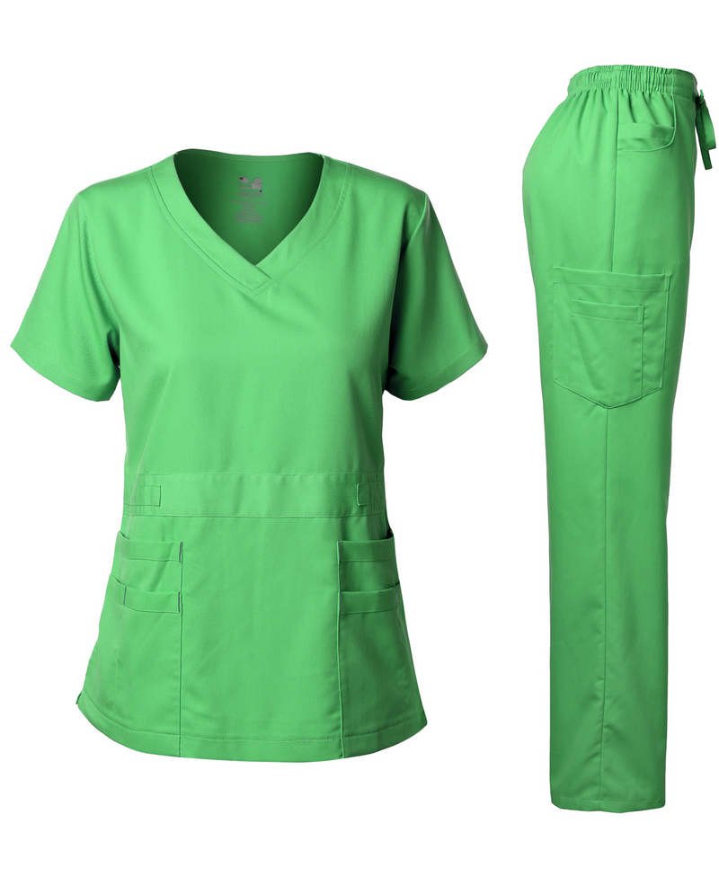 DAGACCI OFFICIAL Natural Stretch Women's V-Neck Scrub Sets [NS2100]