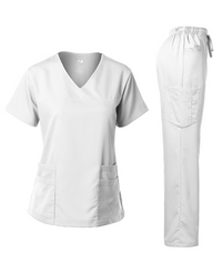 NATURAL STRETCH CONTRAST Y-NECK SET