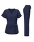 DAGACCI OFFICIAL Natural Stretch Women's Contrast Pocket Scrub Sets [NS2151]