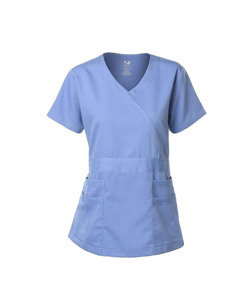 DAGACCI OFFICIAL Natural Stretch Women's Y-Neck Scrub Top