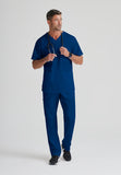 Barco Essentials Top-3 Pocket Unisex V-Neck Scrub Top