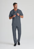 Barco Essentials Top-3 Pocket Unisex V-Neck Scrub Top