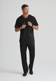 Barco Essentials Top-3 Pocket Unisex V-Neck Scrub Top