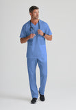 Barco Essentials Top-3 Pocket Unisex V-Neck Scrub Top