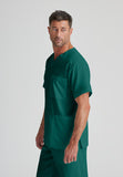 Barco Essentials Top-3 Pocket Unisex V-Neck Scrub Top