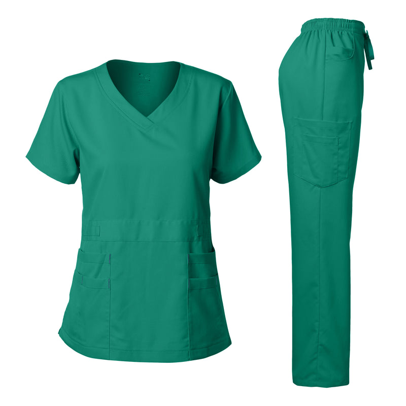DAGACCI OFFICIAL Natural Stretch Women's V-Neck Scrub Sets [NS2100]