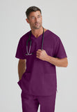 Barco Essentials Top-3 Pocket Unisex V-Neck Scrub Top