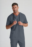 Barco Essentials Top-3 Pocket Unisex V-Neck Scrub Top