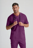 Barco Essentials Top-3 Pocket Unisex V-Neck Scrub Top