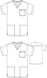 Barco Essentials Top-3 Pocket Unisex V-Neck Scrub Top